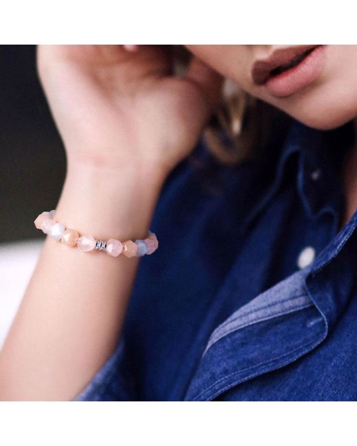 AWNL Pink Multicolored Morganite Macrame Bracelet