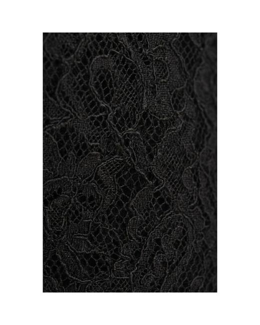 Modenaire Black Scalloped Lace Mini Dress