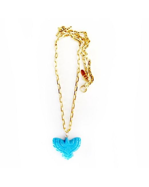 Persia Dona Jewelry Blue Free Bird Necklace