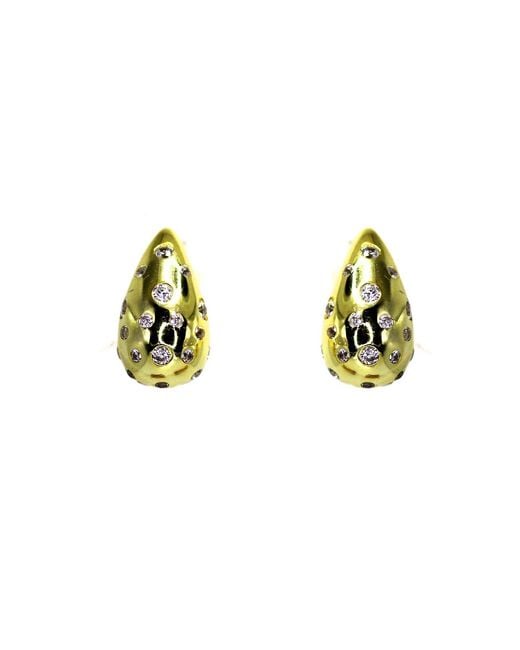 VicStoneNYC Fine Jewelry Metallic Bazel Setting Gok-Ock Vermeil Stud Earrings