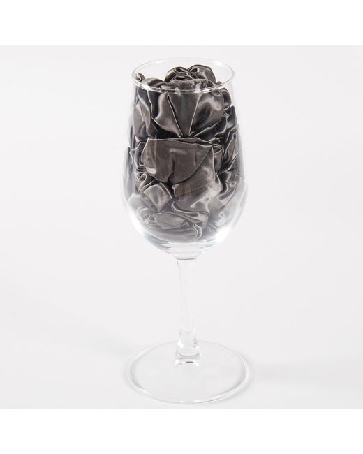 Soft Strokes Silk Black Pure Mulberry Silk Regular Scrunchie Set Of Five