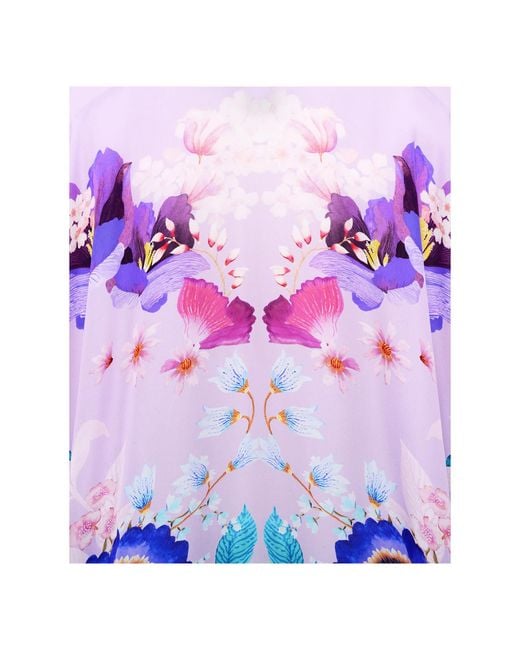 Meng Blue Silk Georgette Kaftan