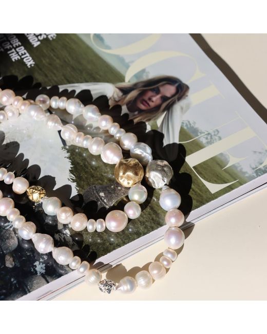 Larsuu Metallic Pearl Necklace