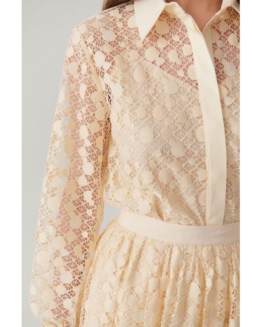 Exquise Natural Neutrals Noelle Cotton Lace Shirt