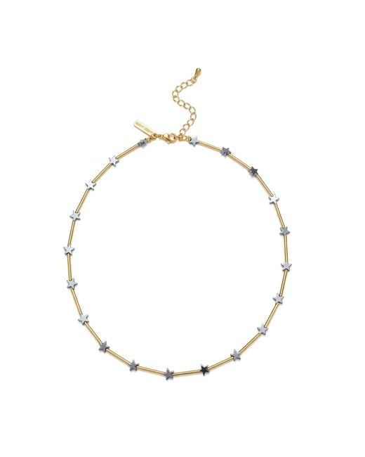 Jaredjamin Metallic Starlight Plated Hematite Necklace
