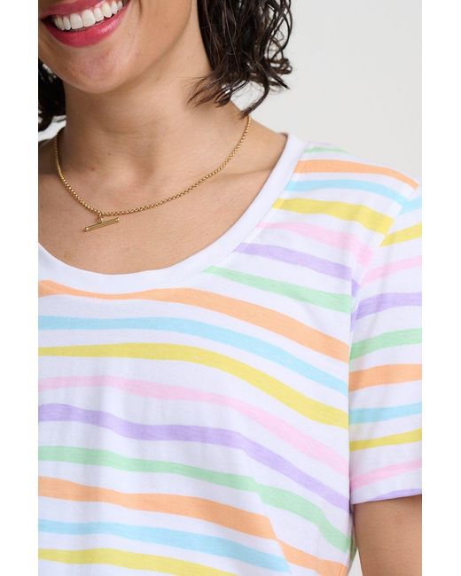 Sugarhill White Sylvie T Shirt, Floaty Waves