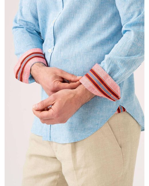 Koy Clothing Blue Anga Sky- Linen Shirt for men