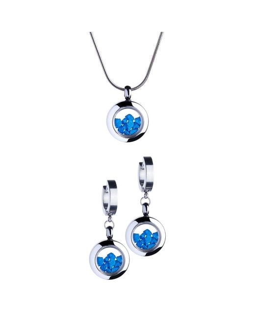 My Little Nature Blue Designer Jewelry Gift Set With Stones – Handcrafted Mini Set For Her