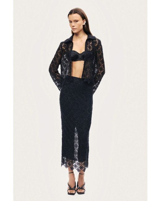 Nocturne Black Lace Sheer Jacket