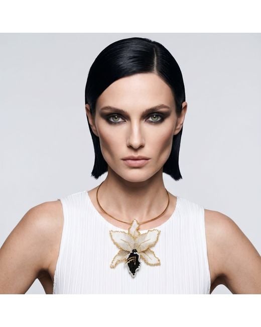 Iliana Arrazola Metallic Orchid Choker, And, Glass Beads, Beaded Jewelry
