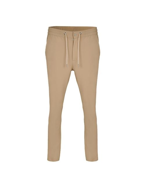 DAVID WEJ Natural Ashford Relaxed Drawstring Trouser for men