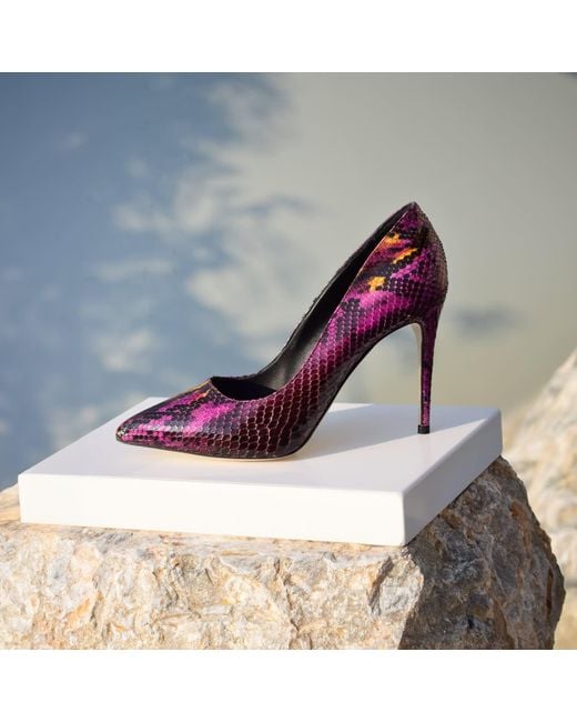 Aethra Shoes Pink Aeris Pointed Toe Mid- Heel Stiletto Pumps