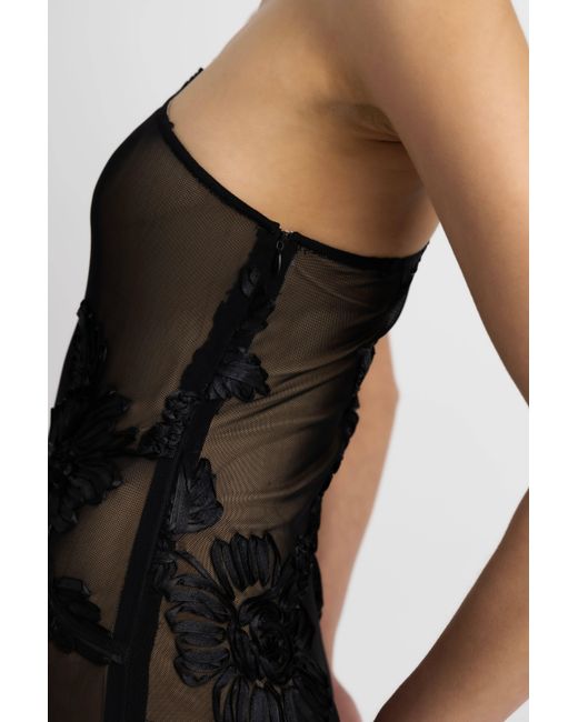 Amy Lynn Black Divya Floral Motif Maxi Dress
