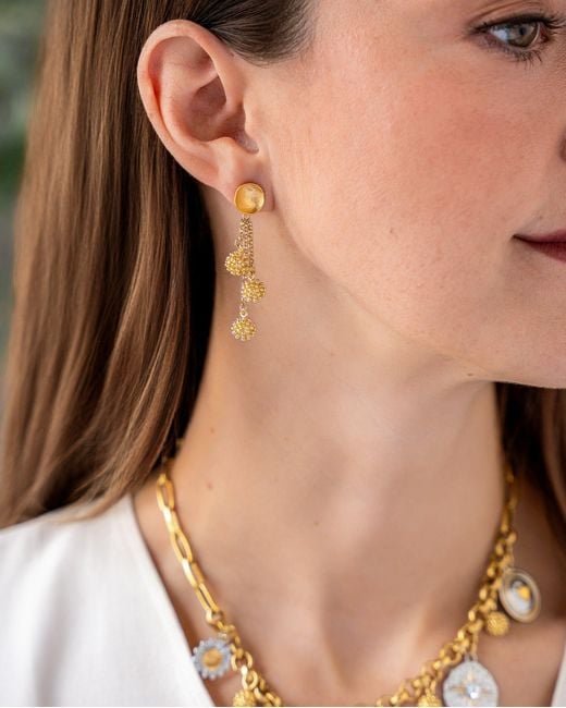 Loni Paul Jewelry Metallic Cluster Drop Earrings
