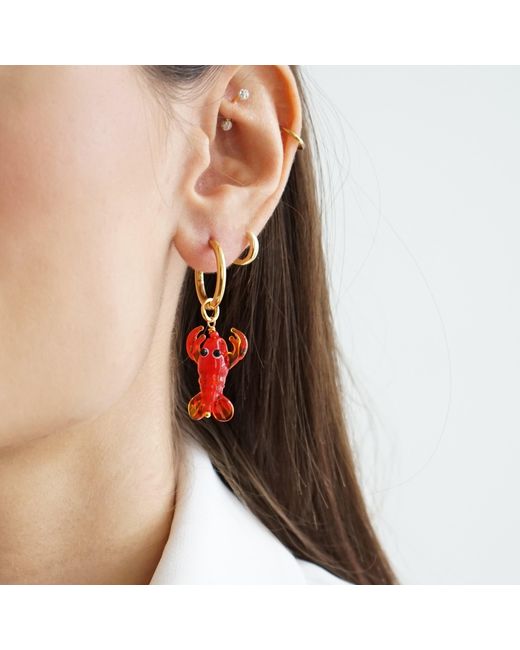 Smilla Brav Red Lobster Earrings