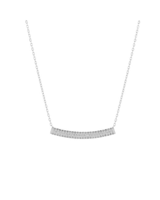 Spero London Metallic Sterling Concave Bar Necklace