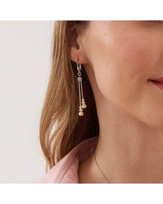 Spero London Metallic Dorissa Sterling Drop Earring Multicolour Beads