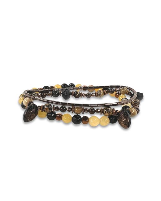Jaredjamin Brown Coconino Bracelet Set for men