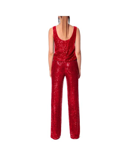 AGGI by HALEWSKI Red Raya Brilliank Ruby Sequin Tank Top