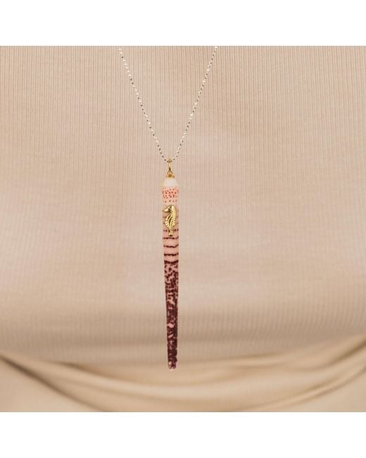 Oana Savu White Sea Urchin Spine Sterling And Necklace