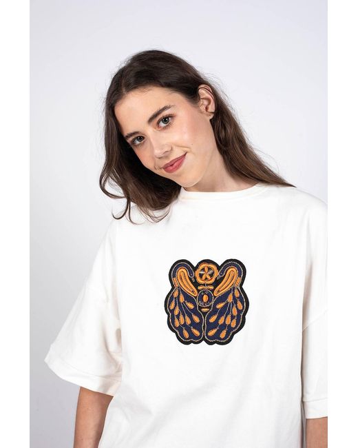 Lo Neel White Bibi Cotton T-Shirt