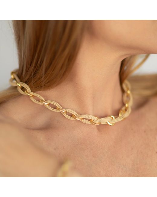 Nart Nature Making Art Metallic Neutrals The Knot Buriti Natural Fiber Necklace