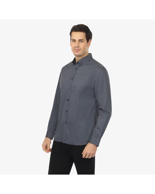 Vustra Blue Starry Trails Button-Down Shirt for men