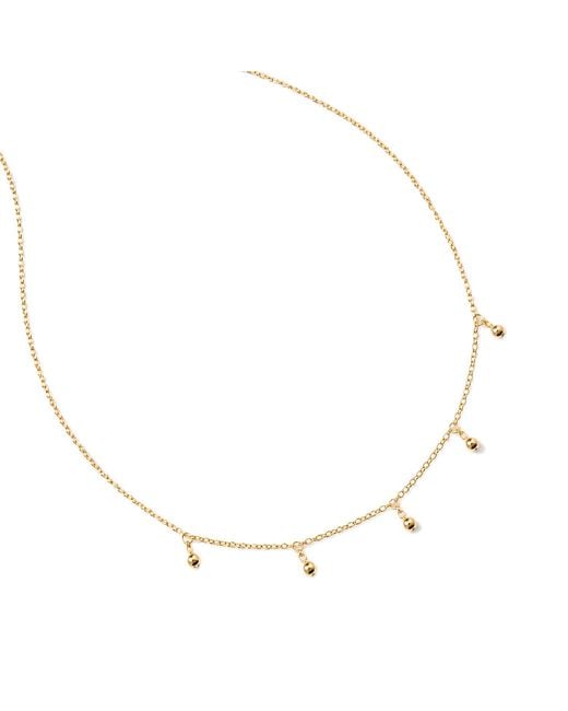 Elk & Bloom Metallic Dainty 14K Beaded Drop Choker Necklace