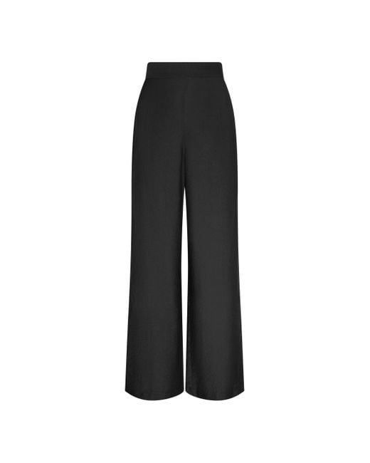 James Lakeland Black Wide-Leg Trousers