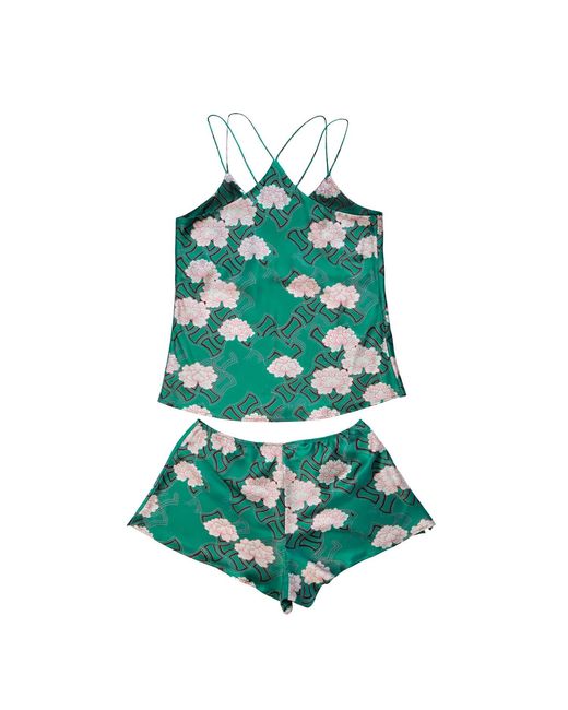 Emma Wallace Green Kiku Cami Set