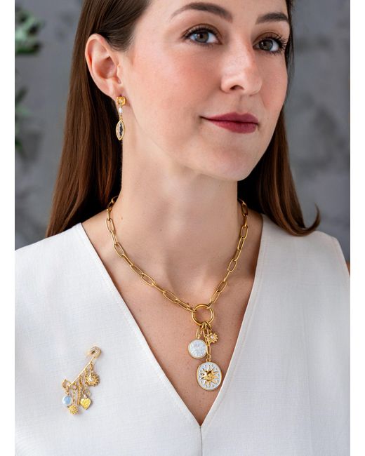 Loni Paul Jewelry Metallic Celestial Brooch
