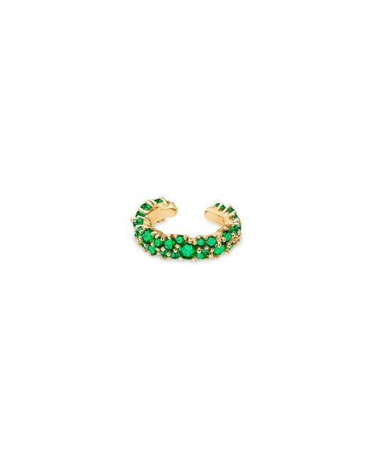 SALLY SKOUFIS Green Cosmic Ear Cuff With Made Emeralds