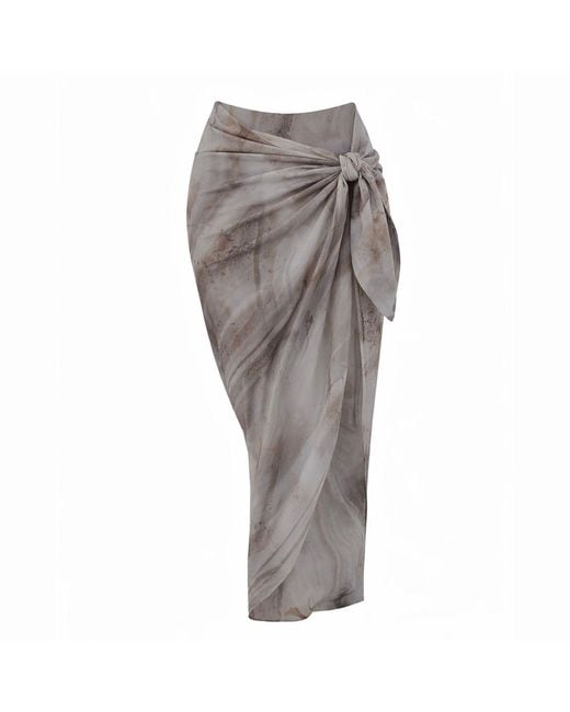 Animal Gray Neutrals Coquive Sarong
