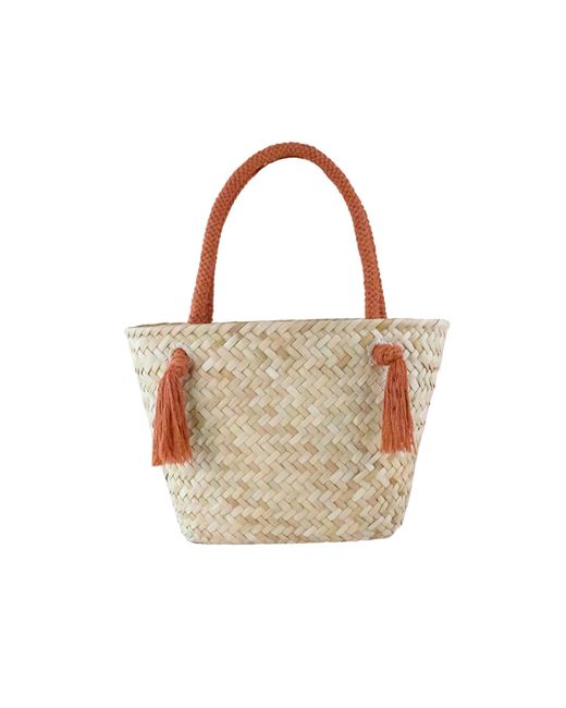 LIKHÂ Brown Rust Large Classic Tote Bag With Braided Handles