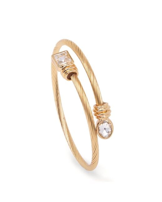 Saachi Metallic Golden Twist Gem Cuff