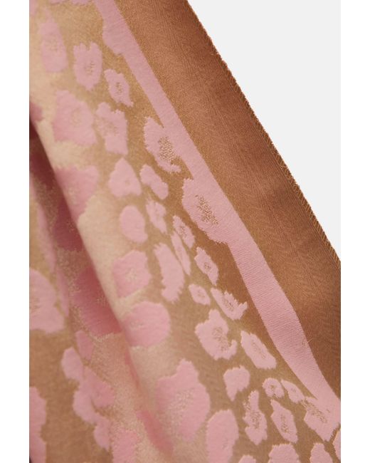 James Lakeland Pink Leopard Scarf