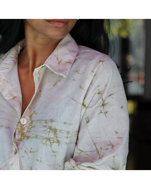 Celeste Mendis White Raindrop Shirt