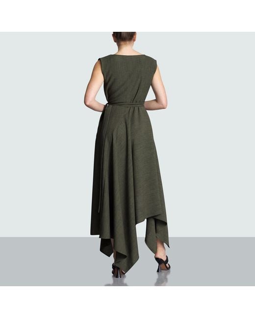 Meem Label Green Tolson Asymmetric Dress