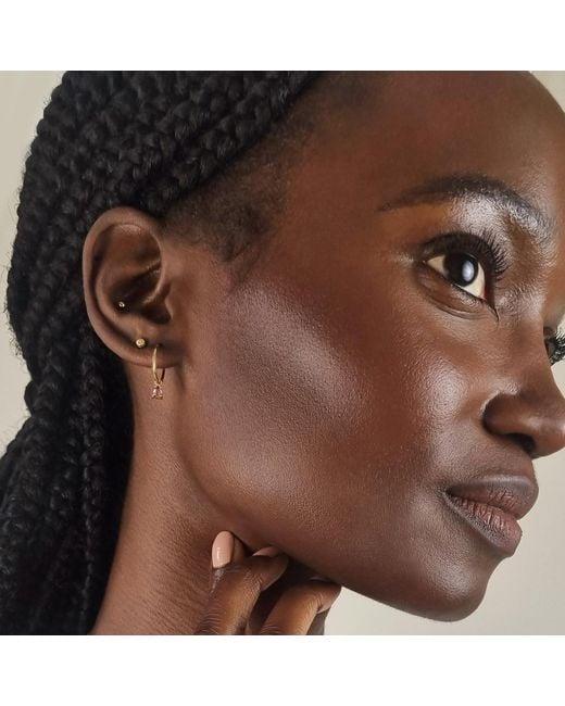 Lee Renee White Tourmaline Clicker Hoop Earrings