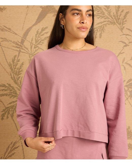 Known Supply Pink Boxy Cotton Crewneck