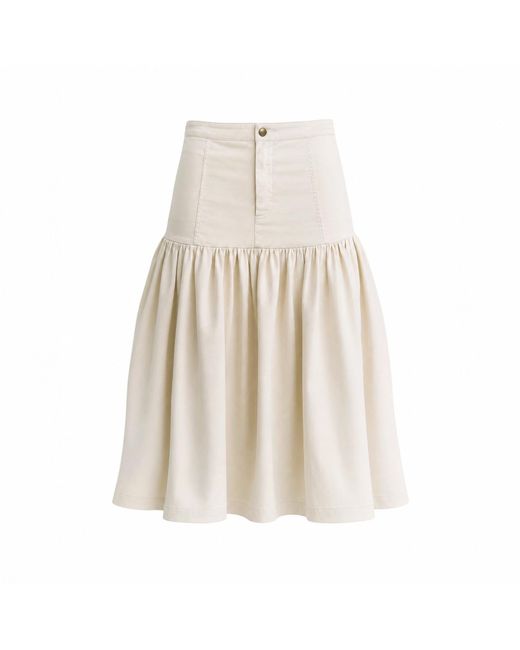 Luroq London Natural Neutrals Structured Flow Skirt