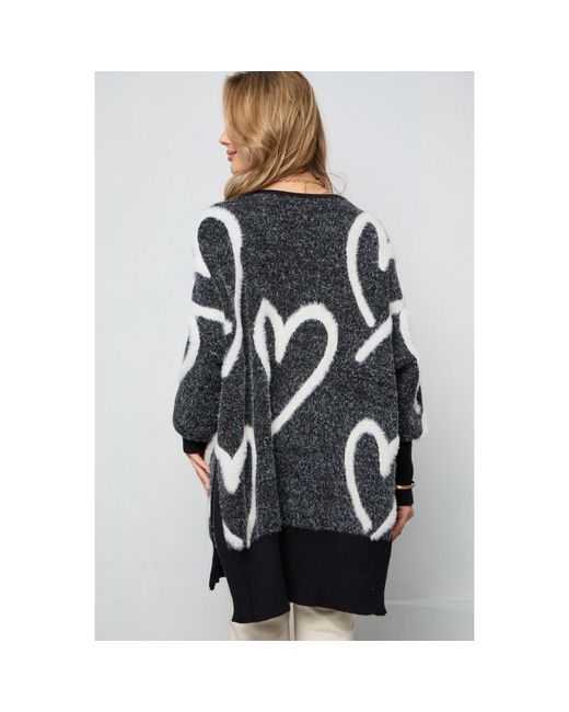 Saachi Black Whimsical Heart & Sweater