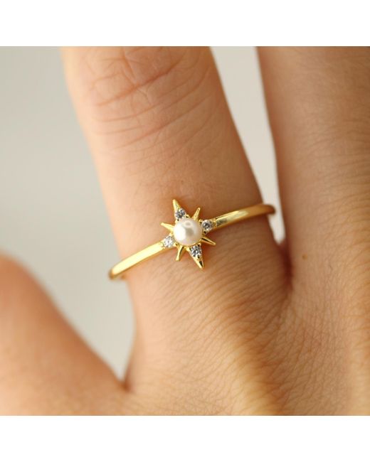 VicStoneNYC Fine Jewelry Metallic North Star Pearl Ring