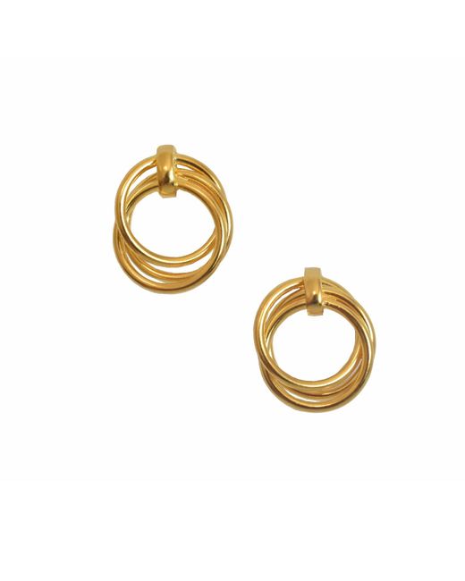 Michela Metallic Trinity Triple Loop Earrings