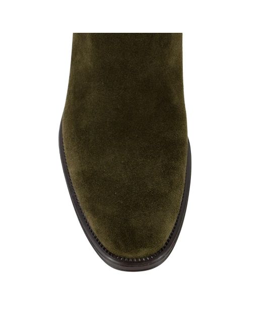 Keith Scarrott Shoes Brown Londra Khaki Suede Chelsea Boot