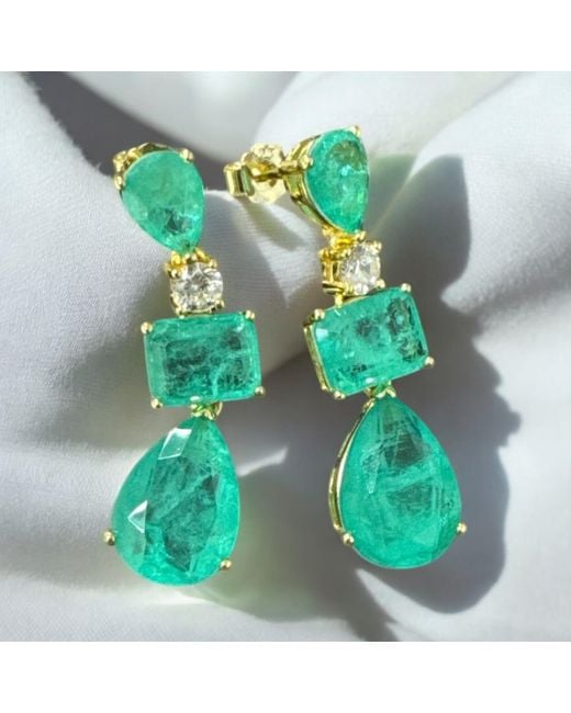 Latelita London Blue Valentina Drop Earrings Paraiba Tourmaline