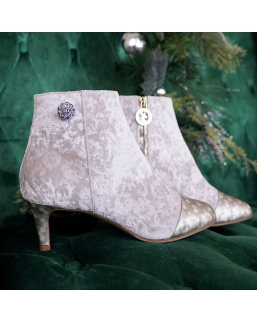 Moon D'elle White Eclisse Ankle Boots