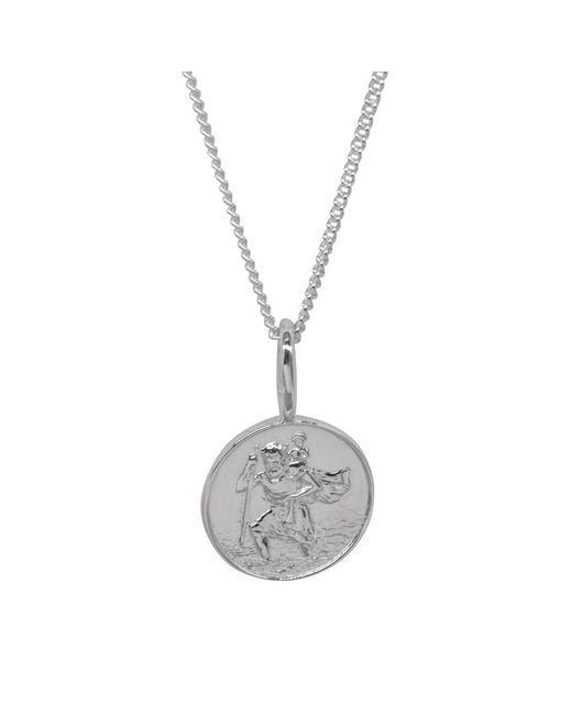 Katie Mullally Metallic St Christopher Necklace
