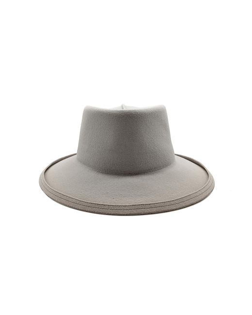 DORIA 1905 Gray Chalk Smooth Lapin Felt Hat With Leather Strap for men