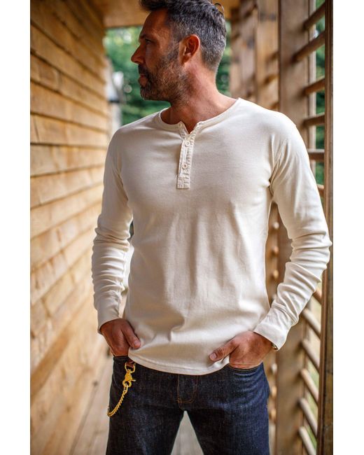 &SONS Trading Co Gray Neutrals &Sons The New Elder Henley Shirt Raw for men